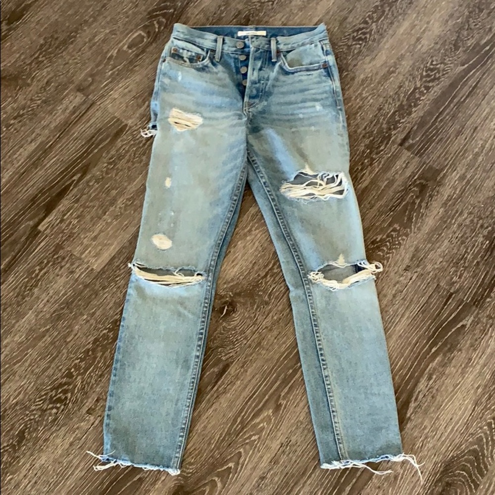 GRLFRND Denim Karolina Butt Slit High-Rise Jeans